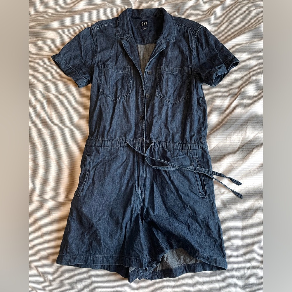 GAP Blue Denim Romper - TALL size